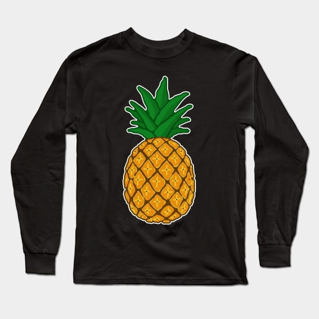 Pineapple Long Sleeve T-Shirt by headrubble